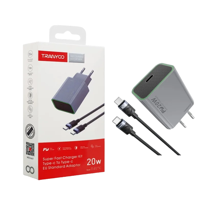 TRANYOO T-EU7C kućni punjač sa kablom 20W