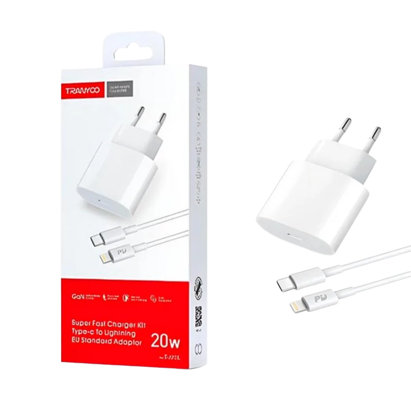 TRANYOO T-AP2L kućni punjač sa kablom 20W, Beli