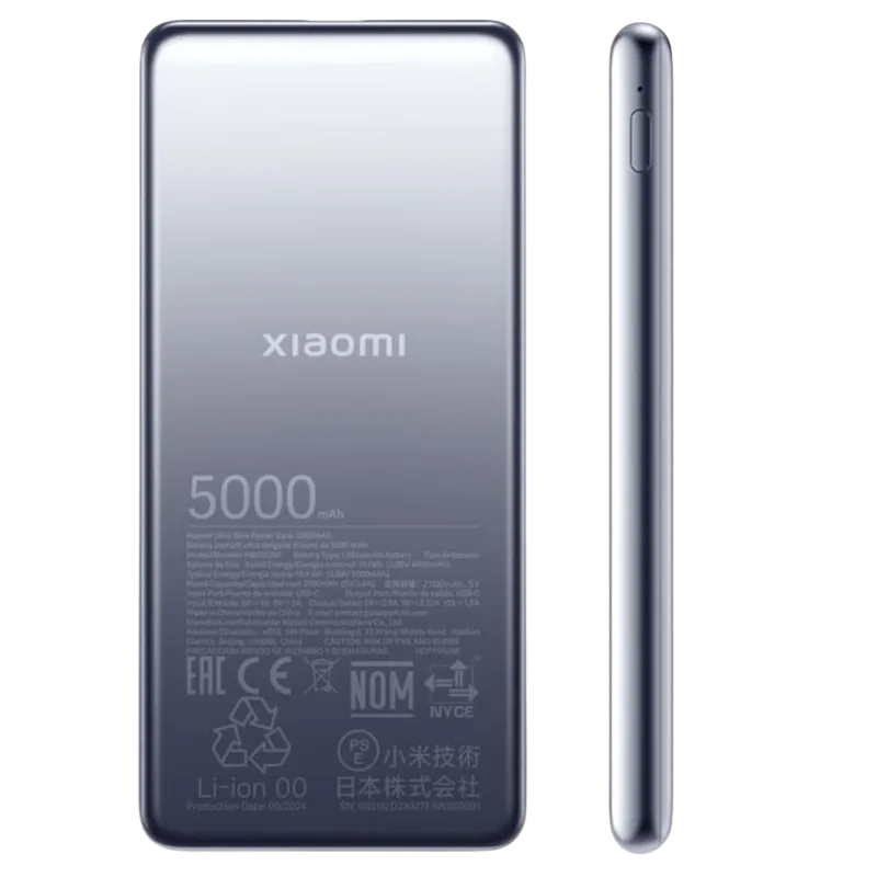 Xiaomi Ultra Slim Power Bank 5000mAh eksterna baterija