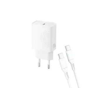 XO Kućni punjač sa kablom od 20W (USB-C) L160, Beli