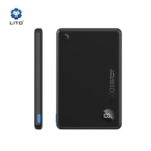 Lito UltraThin Magnetic Power Bank 5000mAh eksterna baterija, Crna