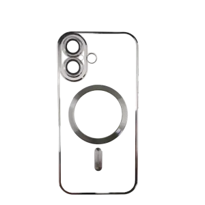 Zaštitna futrola za bežično punjenje za iPhone 16, Srebrna