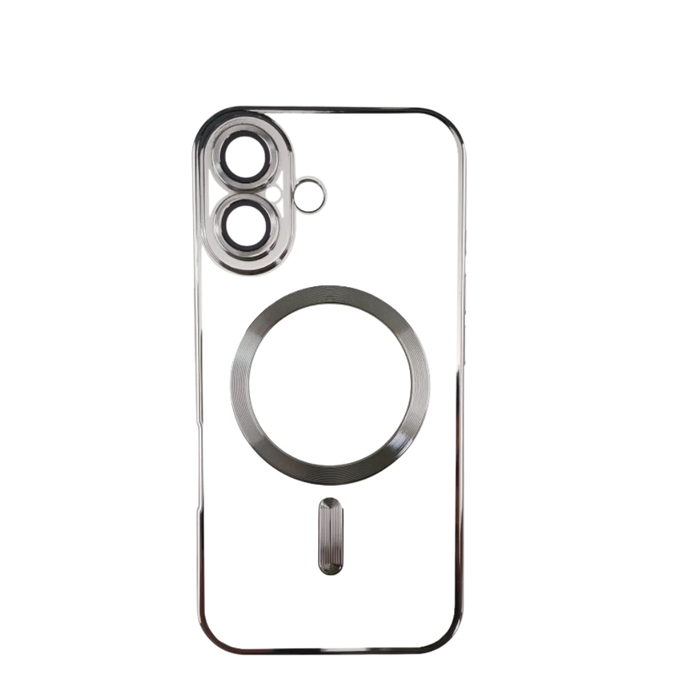 Zaštitna futrola za bežično punjenje za iPhone 16, Srebrna