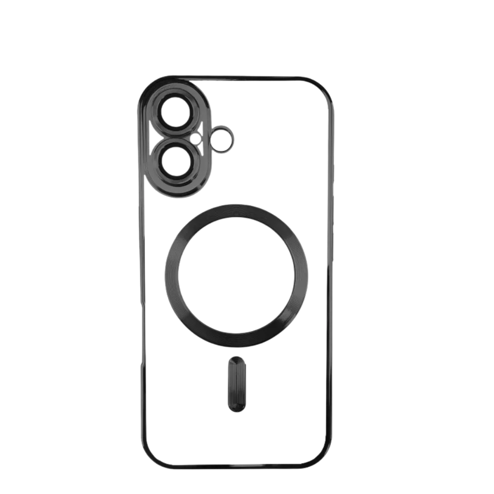 Zaštitna futrola za bežično punjenje za iPhone 16, Crna