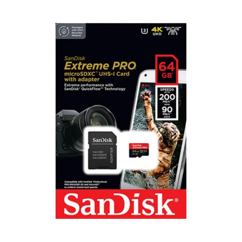 SanDisk Extreme Pro microSDXC 64GB kartica sa adapterom