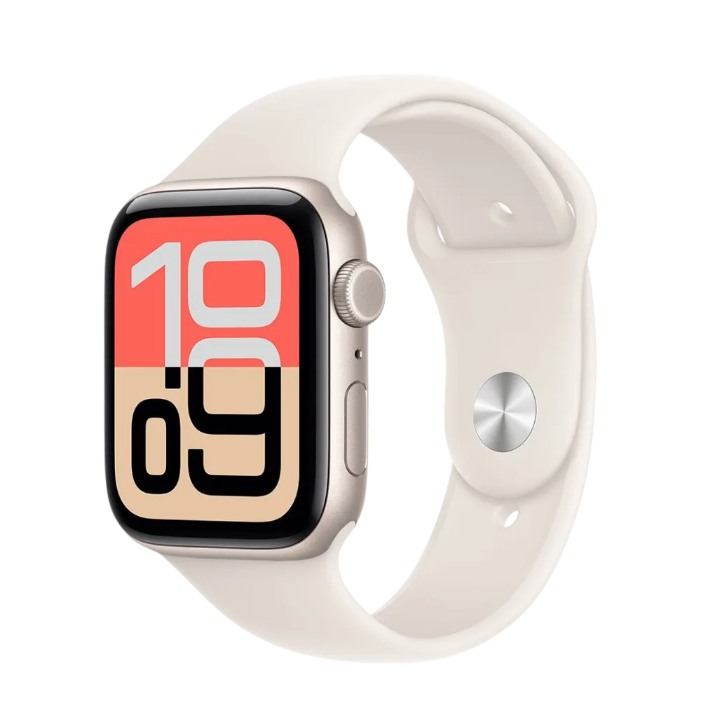 Apple Watch SE 3 Cellular 44mm Starlight Aluminium Case with Starlight Sport Band - S/M, (mepe4rk/a)