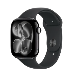 Apple Watch S11 Cellular 46mm Jet Black Aluminium Case with Black Sport Band - M/L (mfc44rk/a)
