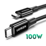 UGREEN US300 kabl USB-C na USB-C, 5A, 2m, Crni