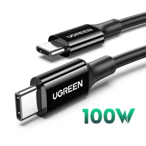UGREEN US300 kabl USB-C na USB-C, 5A, 2m, Crni