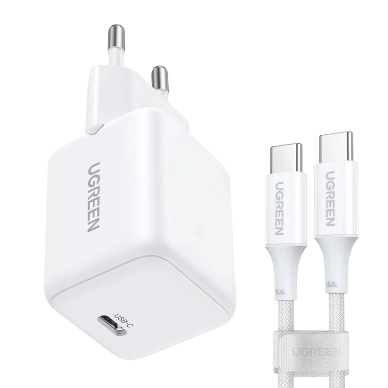 UGREEN X513 kućni punjač sa kablom 30W, Beli