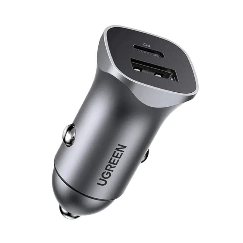 UGREEN CD130 auto punjač USB-A + USB-C 24W
