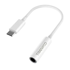 TRANYOO T-E6 adapter USB-C na 3.5mm jack, Beli