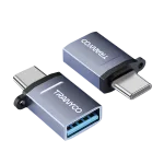 TRANYOO T-E17 Adapter OTG USB-C na Type-A, Sivi