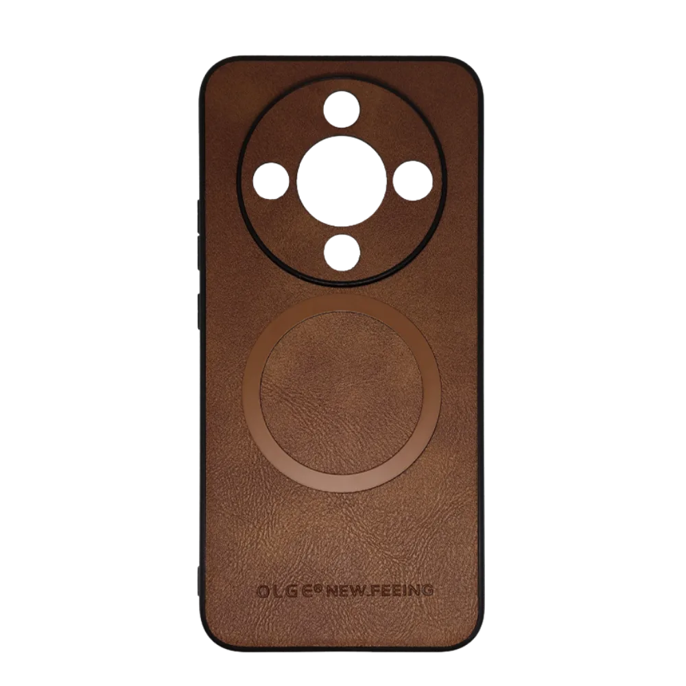 Zaštitna silikonska futrola (OLGE Magnetic) za Honor Magic8 Lite, Braon