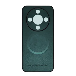 Zaštitna silikonska futrola (OLGE Magnetic) za Honor Magic8 Lite, Zelena