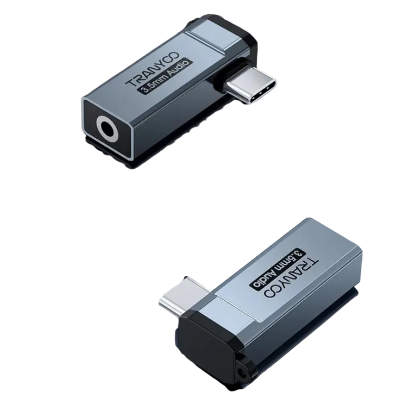TRANYOO T-E20 Adapter USB-C na 3.5mm, Sivi