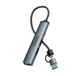 TRANYOO HB11-A Adapter (Hub) USB-A + USB-C, Sivi