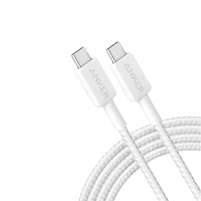 ANKER 322 pleteni kabl USB-C na USB-C 60W, Beli