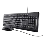 TRUST Primo SRB žičana tastatura + miš, Crna