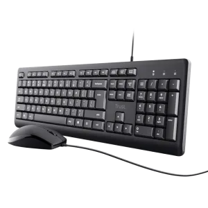 TRUST Primo SRB žičana tastatura + miš, Crna
