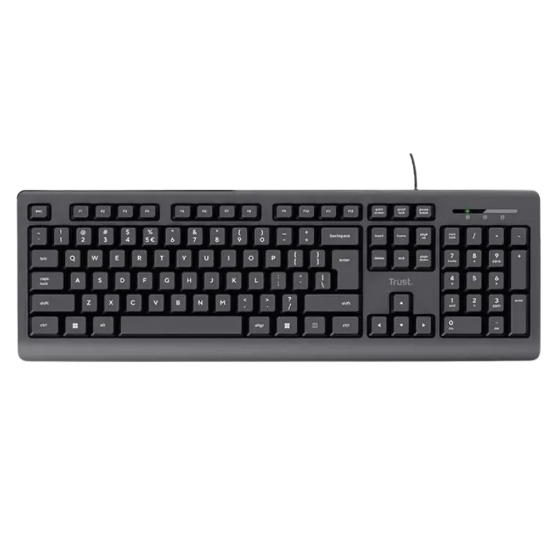 TRUST Primo žičana tastatura, Crna