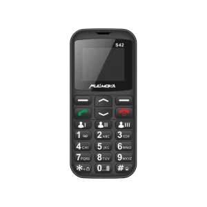 Fulmova Senior S42 DS mobilni telefon, Crni (Black)