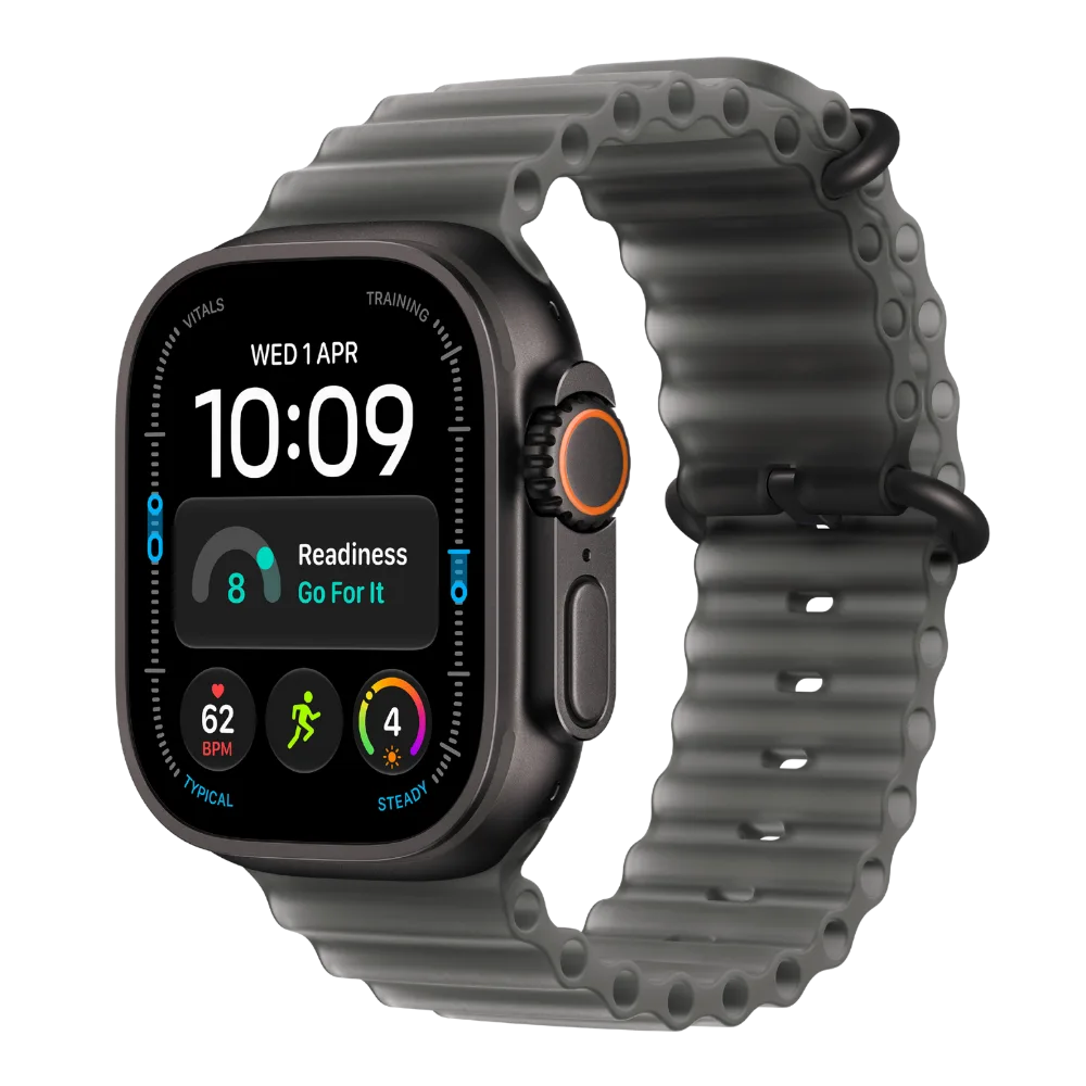 Apple Watch Ultra 4 49mm GPS plus Cellular Black Titanium Ocean Band Translucent Black