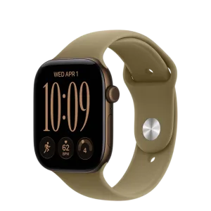 Apple Watch S12 GPS 46mm Dark Bronze Aluminium Case with Olive Sport Band - S/M (mjeq4wf/a)