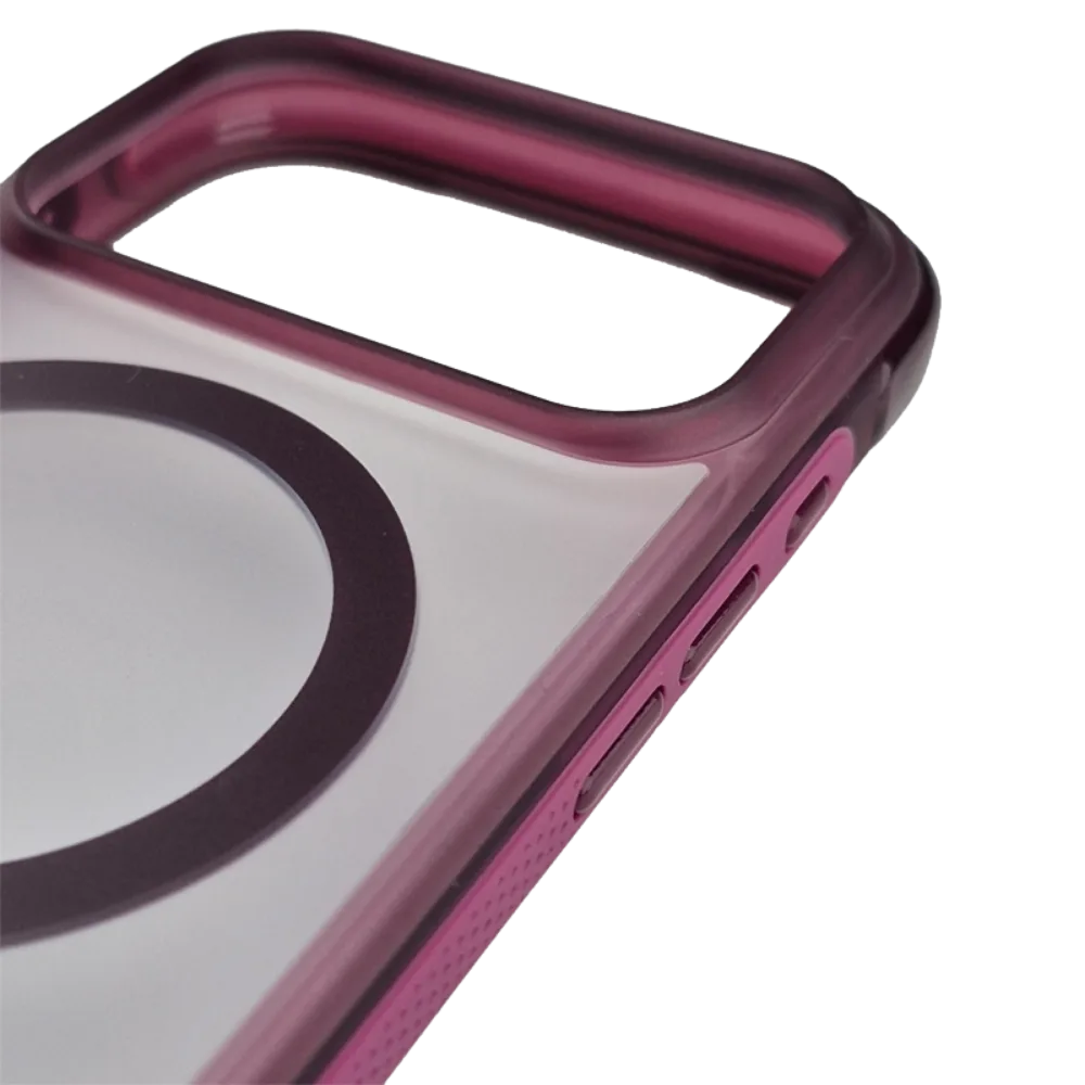 Zaštitna Remix futrola za bežično punjenje za iPhone 18 Pro Max, Bordo