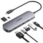 Anker Nano USB-C HUB 7u1, Sivi